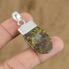 Natural Rhyolite Gemstone Indian Jewelry 925 Sterling Silver Pendant For Women