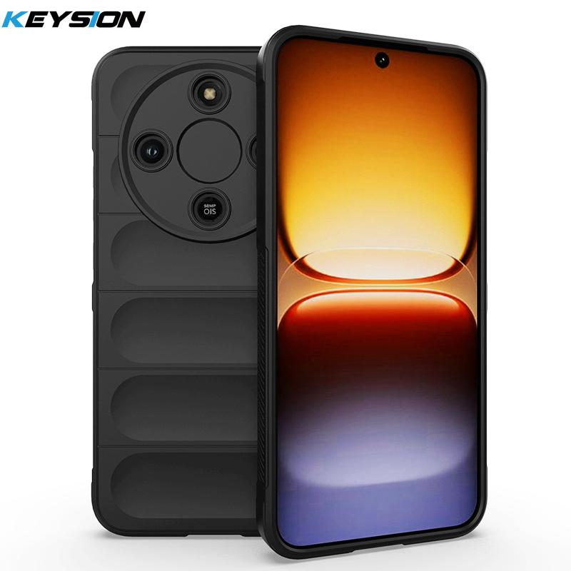 

KEYSION Ударопрочный матовый чехол для телефона HONOR X9d 5G, противоскользящая мягкая силиконовая накладка для телефона Huawei Magic 8 Lite 5G for Honor X9d чёрный