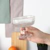 6x Grooved Glass Cups On a Stand for Ice Cream Desserts 270ml