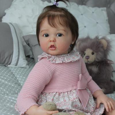 Peinture 3D Peau Avec Veines Silicone Reborn Bébé Garçon Poupée Jouet Pour Fille Fait Main 60 CM Princesse Bambin Bébé Collection Artiste