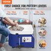 Pottery Wheel, 350W, 11 in Clay Wheel Forming Machine, 60-300 RPM Adjustable Speed with Handle and Pedal Control, ABS Detachable Basin, Accessory Kit