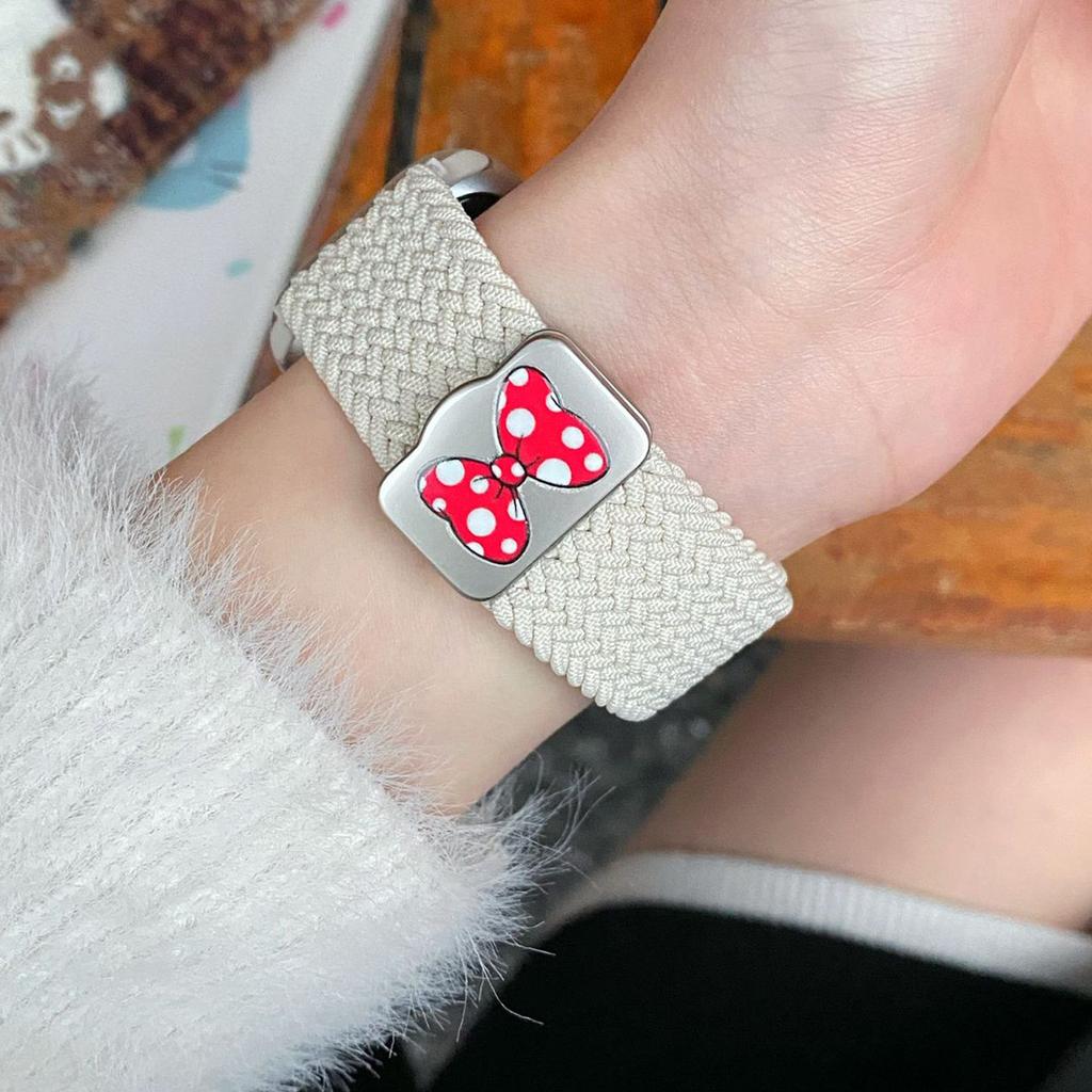 Kreslený roztomilý mašlička magnetický řemínek pro Apple Watch Band Ultra2 49mm 45mm 44 41 42 Correa Band pro Iwatch Series 10 9 8 SE 7 6