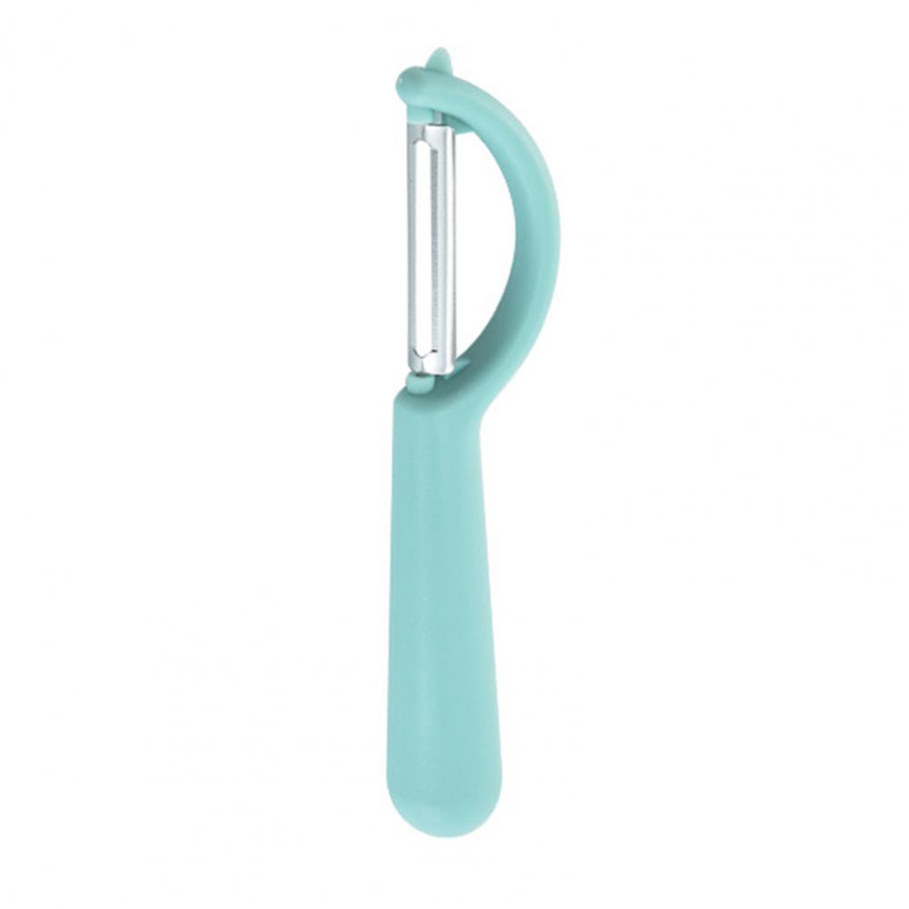

16.5cm Round Handle Fruit Peeler Easy To Clean Matte Surface Multi-functional Stainless Steel Sharp Vegetable Peeler For Home світло-синій колір