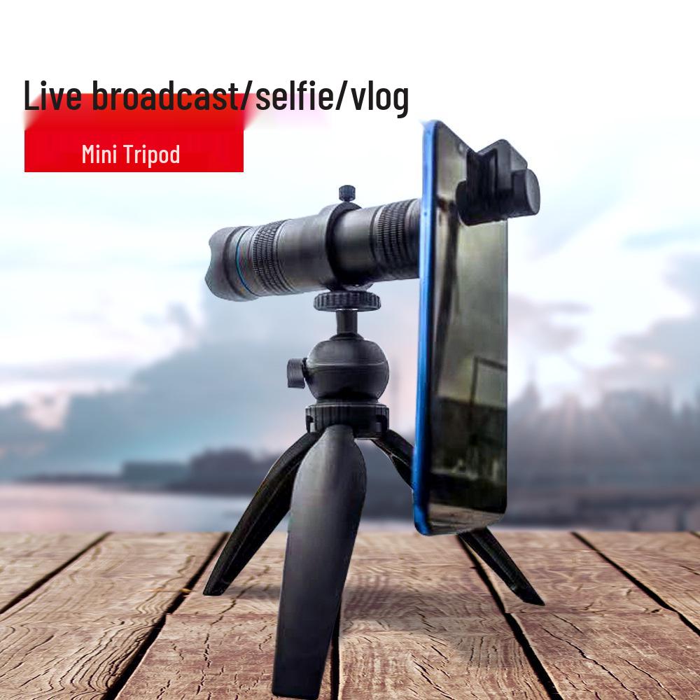 Height-Adjustable Mini Tripod Desk Stand for Live Broadcasts