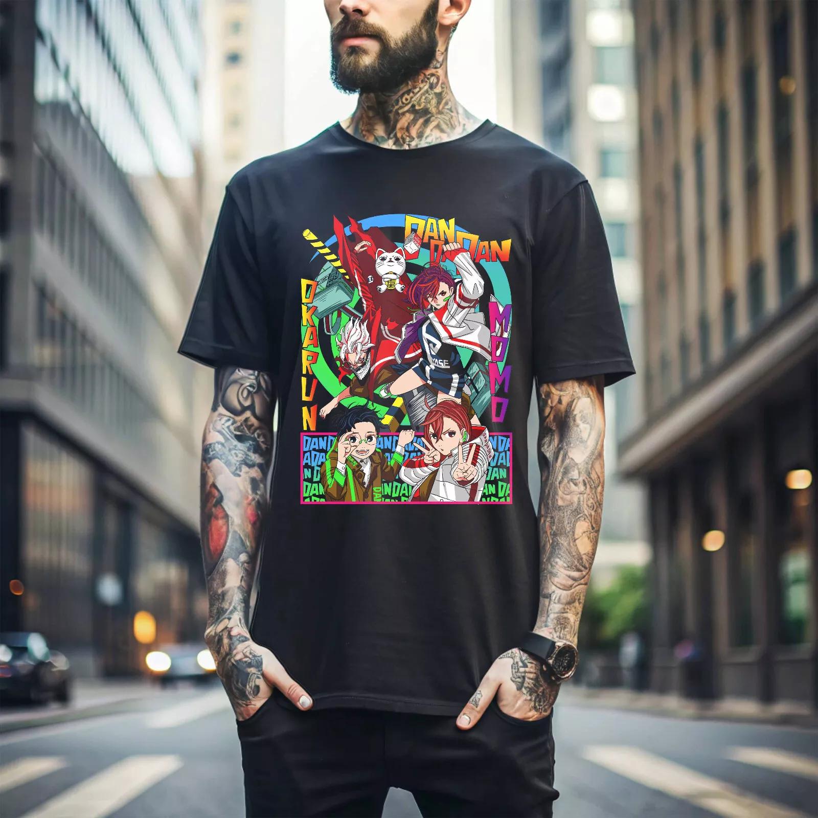 

100% хлопок ТОПЫ УНИСЕКС ФУТБОЛКИ МУЖСКИЕ ЖЕНСКИЕ Dandadan Okarun Футболка,Okarun,Momo Ayase,Аниме, Японский,Милый,Графическая футболка 058 S