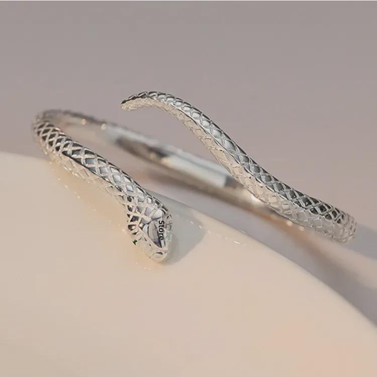 "925 Silver-Plated Snake-Shaped Bracelet: Women's Autumn & Winter Jewelry, Perfect New Year Gift"