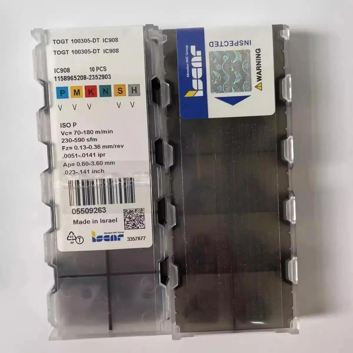

ISCAR / TOGT100305-DT IC908 /Industrial indexable Carbide Inserts 10 PCS