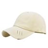 Stylish Hole Baseball Cap Solid Color Wool Duck Tongue Cap Versatile Sunscreen Hat Spring Duck Tongue Hat Wholesale Orange