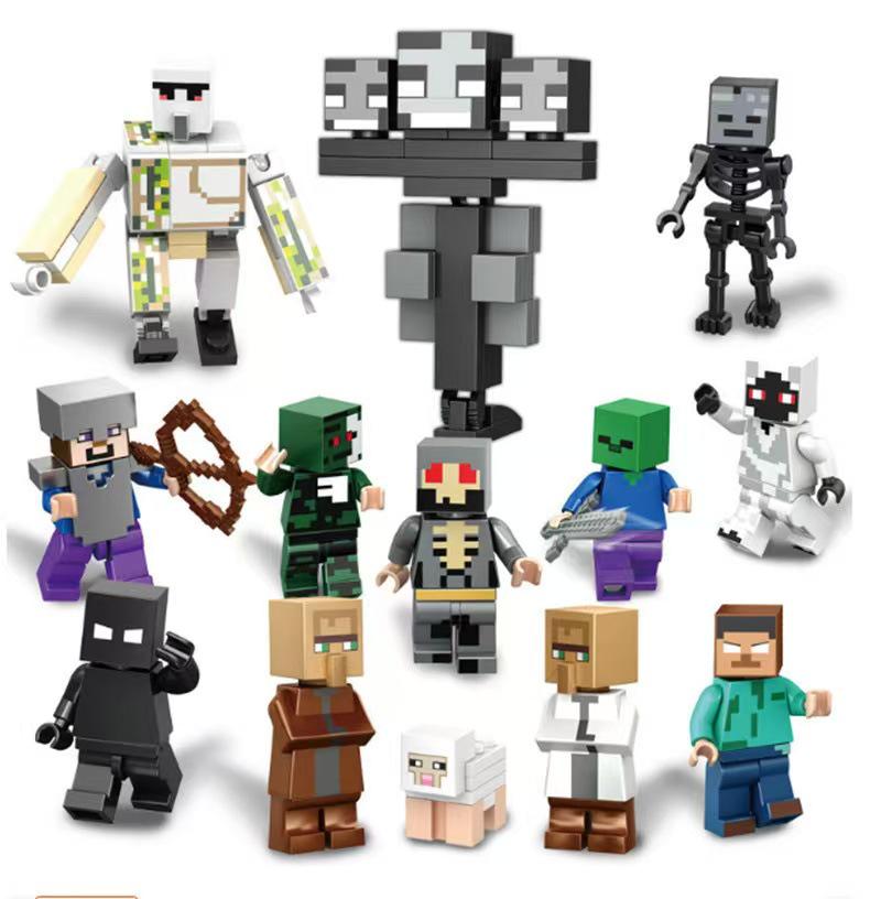 Compatible Lego Bricks: Minecraft Cave, War Village Puzzle for Boys, Birthday Gift