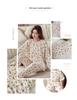 Double-Layer Printed Cotton Crepe Nightgown with Wrinkled Fabric