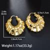 Dubai Custom Zircon Big Earring Hoop for Women Dubai 18k Gold Plated Hollow Chunky Statement Texture Accessories Wedding Party