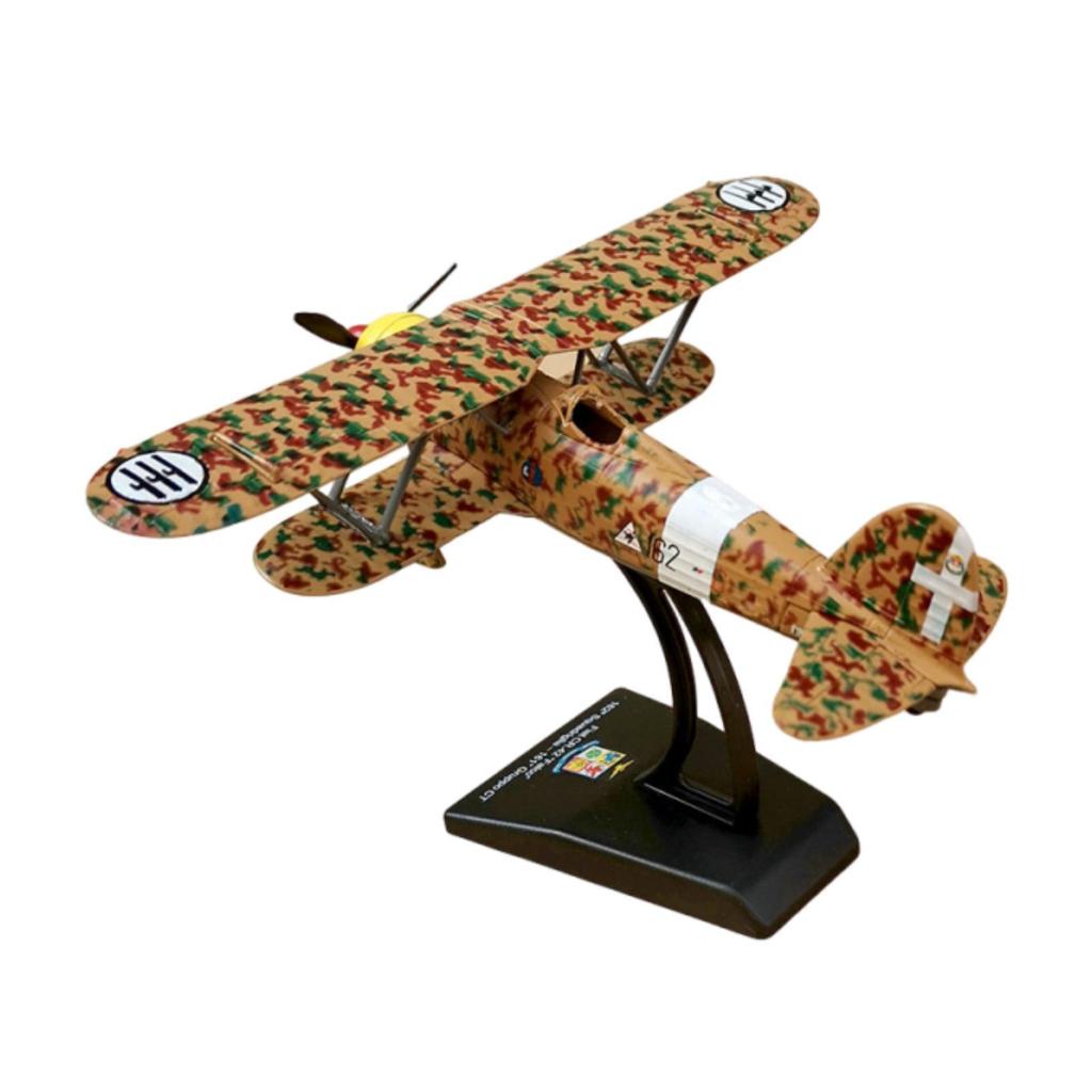 1/72 Scale Fighter Model Alloy Aircraft Educational Tool Realistic Propeller Plane with Stand