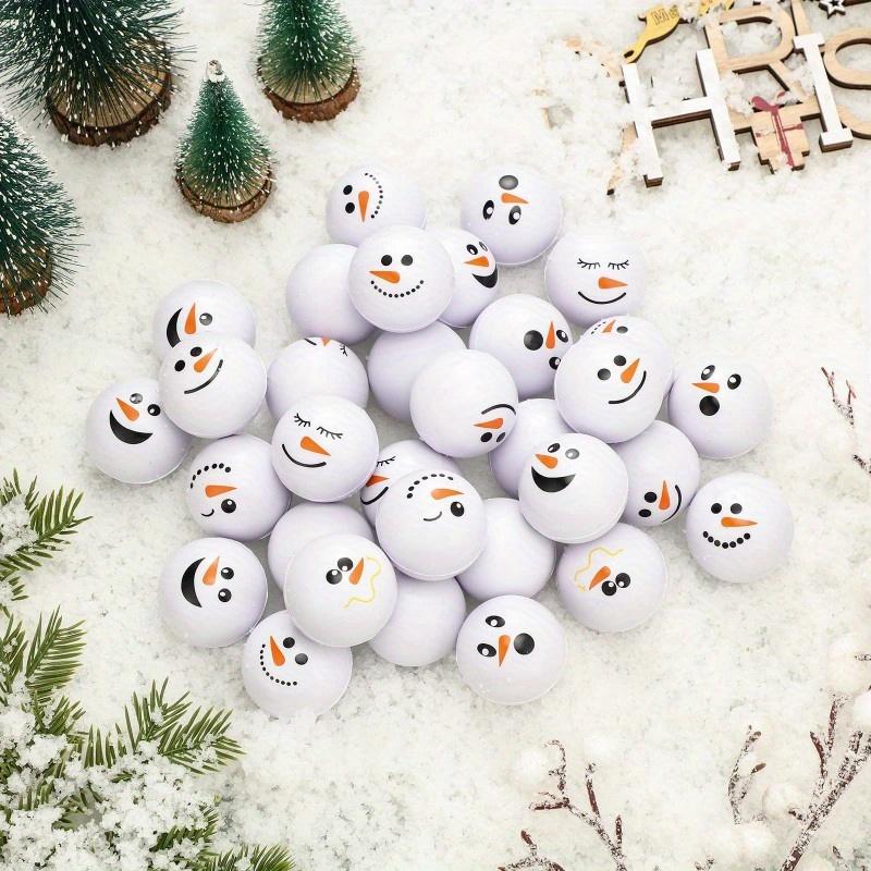 10pcs Party Favors Pack  Christmas Snowmen Balls Toys:Festive Ornaments, Festive Crafts,Holiday Shoppers, Family Celebrations