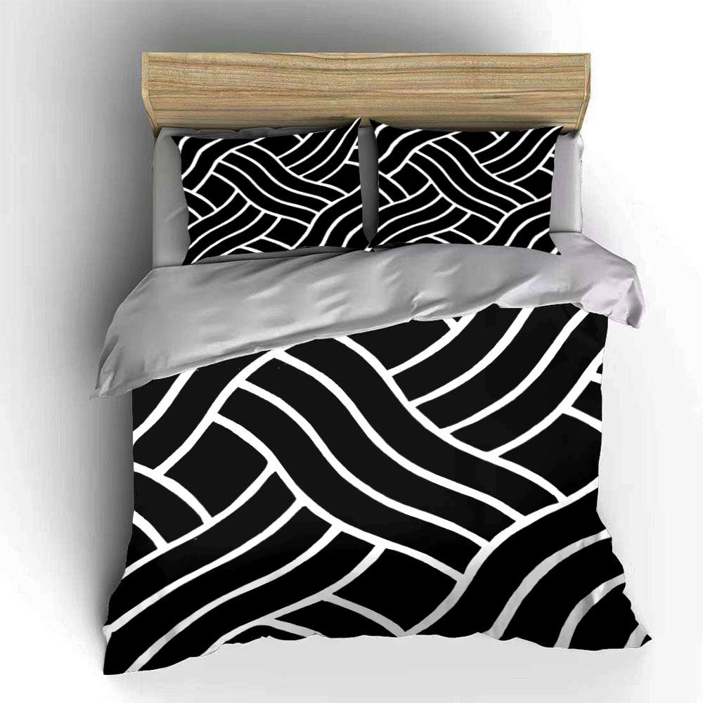 "Abstract Pattern Home Decor Set" Soft Skin-Friendly Bedding Set Includes 1 Duvet Cover And 2 Pillowcase Gift