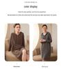 Women's Hooded Cashmere Dress with Pockets - Mid-Length, Loose Fit, Autumn/Winter 2024 Collection