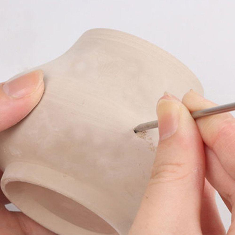 6pcs/set Handcraft Circle Hole Crafts Tool Pottery Cutting Sculpture Modeling Hole Puncher Ceramic