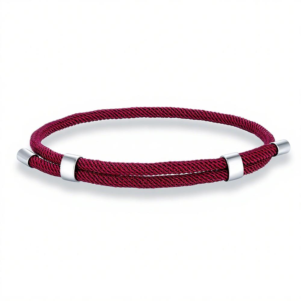 Simple Men Women Bracelet 3mm Durable Marine Rope With Polished Steel Closure Jewelry Summer Beach Gifts