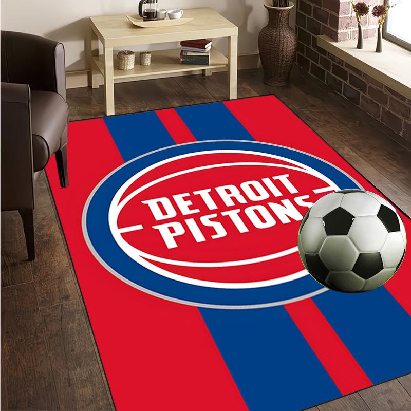 Detroit-Pistons Logo Rug Office Carpet Non-Slip Mat, Chair Rug Floor Covering for Gaming, Bedroom, Living Room , Home Decor Christmas Gift
