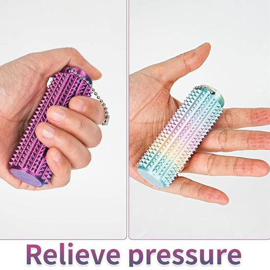 11Pcs Spike Texture Keychain Quiet Fidgeting Portable Stress Relief Tool with Bright Color Lightweight Sensory Toy