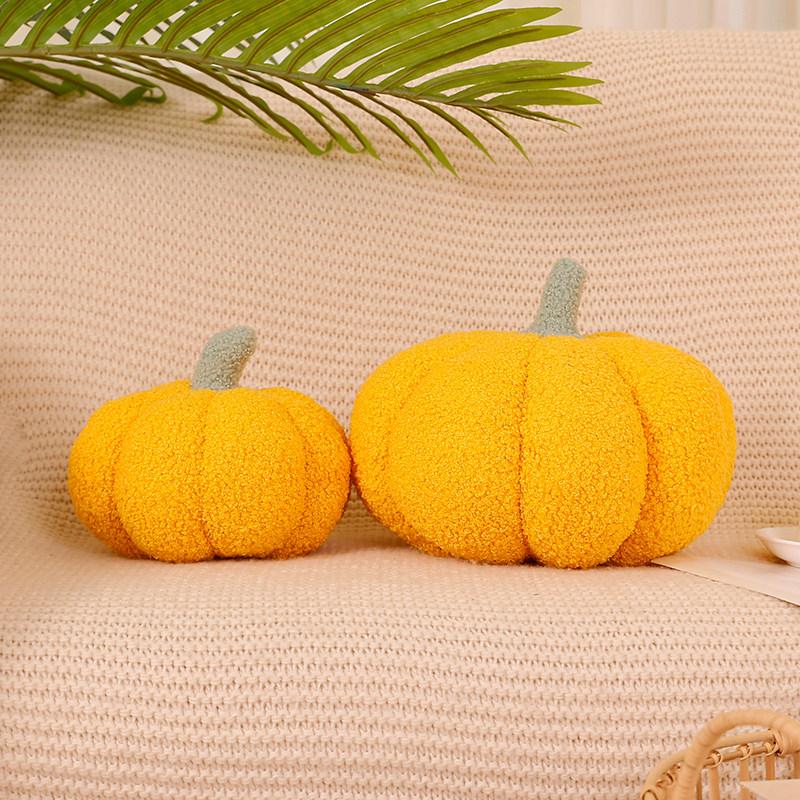 1825Cm Small Pumpkin Plush Pillow Stuffed Six Colors Plant Cushion Halloween'S Day Party Prop Plushie Home Decoration Gift