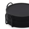 12Pcs Drink Coasters Placemat Gift Non Stick with Holder Silicone Set Cup Mat for