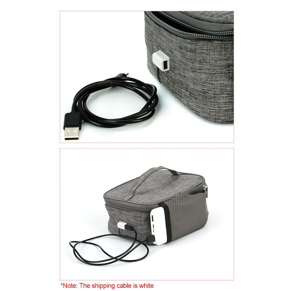 

USB Heating Lunch Box Bag Electric Lunch Bag Oxford Cloth Electric Food Heater Waterproof Large Capacity for Travel Office China Mainland