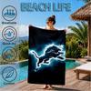 Lions Team Beach Towel, Microfiber Beach Towel, Perfect For Pool, Beach, Travel, Home Decor Beach Party Fan Gifts