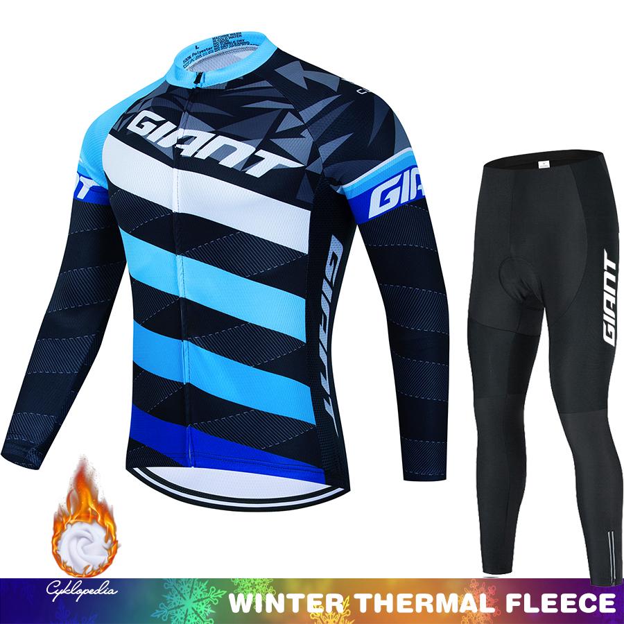 GIANT Thermisches Radtrikot Herren Fahrrad Winter Fleece Trägerhose Herrenhemd Kleidung Mann 2026 Sportbekleidung Set Pullover Bekleidungssets Fahrrad