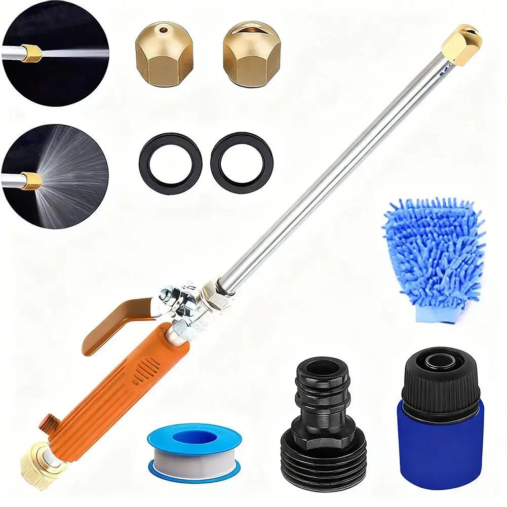 Garden High-pressure Water Gun Hose Nozzle For Garden Hose Hydro Jet Hose Pipe Wand Nozzle Sprayer Accessories Maintenance Q6E5
