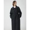 Cc Collect Herringbone Belted High Neck Long Coat C254msg534
