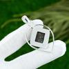 Rectangle Tibetan Turquoise Stone Artisan Wedding Bezel Pendant Sterling Silver