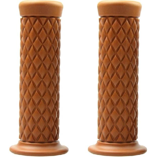 Motorcycle Hand Grips, Non Slip Rubber Bar For 7/8" 22Mm/24Mm Handles, Vintage Motorbike Thruster Grip, Handlebar For Hand Comfort, Universal For