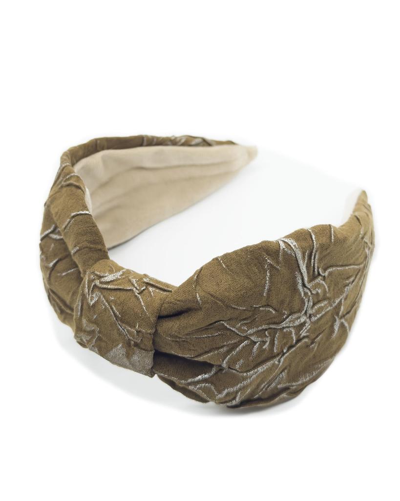MISSYI Turban Thick Wood Antique Cute for Adults Women's Headband, Comfortable, Wide, Headband, Grain, Casual, Simple, Retro, Style, (Khaki)
