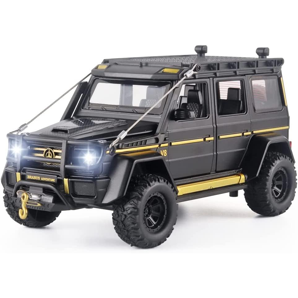 Model de mașină Benz G550 la scară 1/24 de jucărie, mașină de jucărie cu tragere înapoi cu sunet și lumină pentru copii, copii mici, băieți, fete, colecție de cadouri