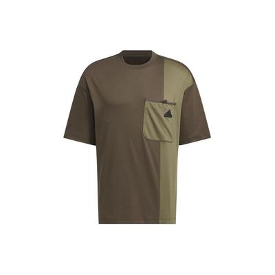 Breathable Knit Short Sleeve T-Shirt Men Tops Brown JI9809