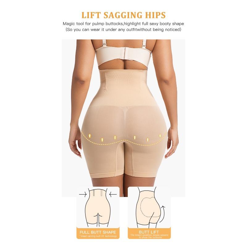 Women High Waist Tummy Control Shapewear Shorts Seamless Butt Lifting Body Shaper Panties