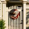 2D Independence Day Wooden Door And Window Wall Plaque Hanging Holiday Atmosphere Scene Decoration