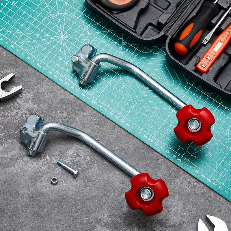 2 Sets Of Universal Trailer Plug Handle Replacement Plug Crank Suitable For Most Trailers, With Bolt Nut Washer-A87Q
