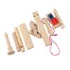 10 Pcs Bird Call Set Handmade Wood Bird Whistle Set for Classroom Teaching Outdoor Exploration