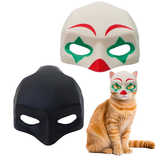 Cats Cosplay Mask Half Face Pet Clown Mask Bat Hero Mask Halloween Dress-up Accessories for Costume Parties Photography Prop