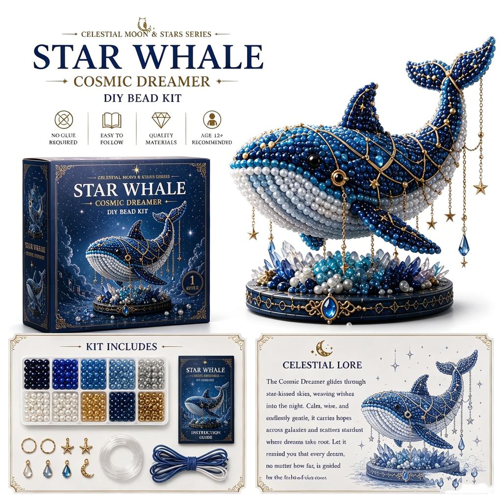 Kit per Arte con Perline 3D Fai da Te Fatto a Mano con Istruzioni Set per Lavori a Maglia con Perline Set per Ricamo con Perline Regalo per Principianti e Appassionati di Artigianato