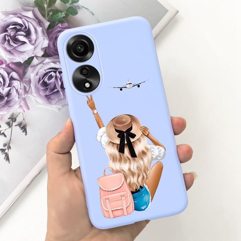 For Oppo A78 4G Case CPH2565 Cute Dinosaur Cartoon Painted Cover Soft Silicone Phone Case For Oppo A78 A 78 OppoA78 4G 5G Fundas