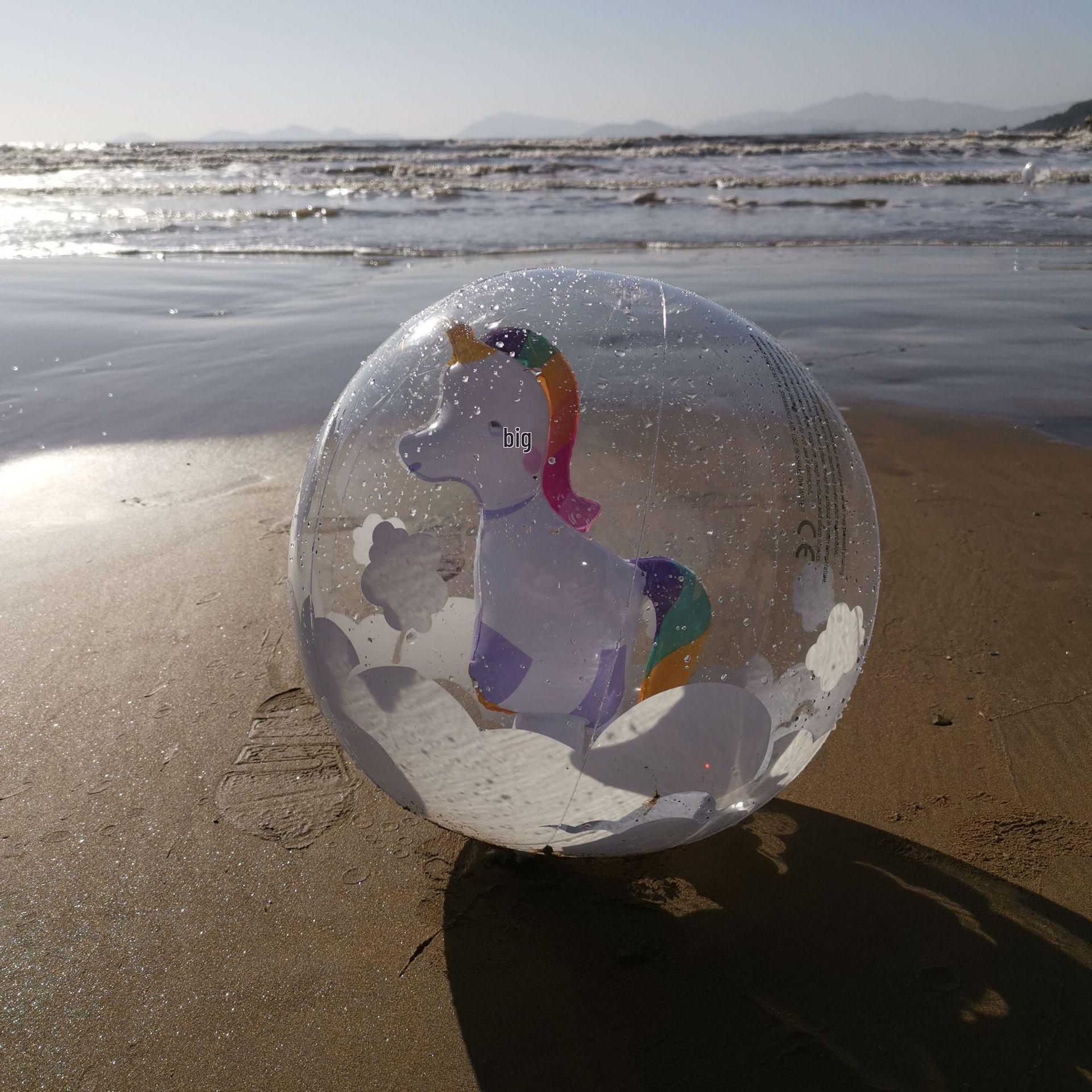 Unicorn Flamingo Inflatable Beach Ball for Beginner Swimming and Early Education Inflated to 30cm