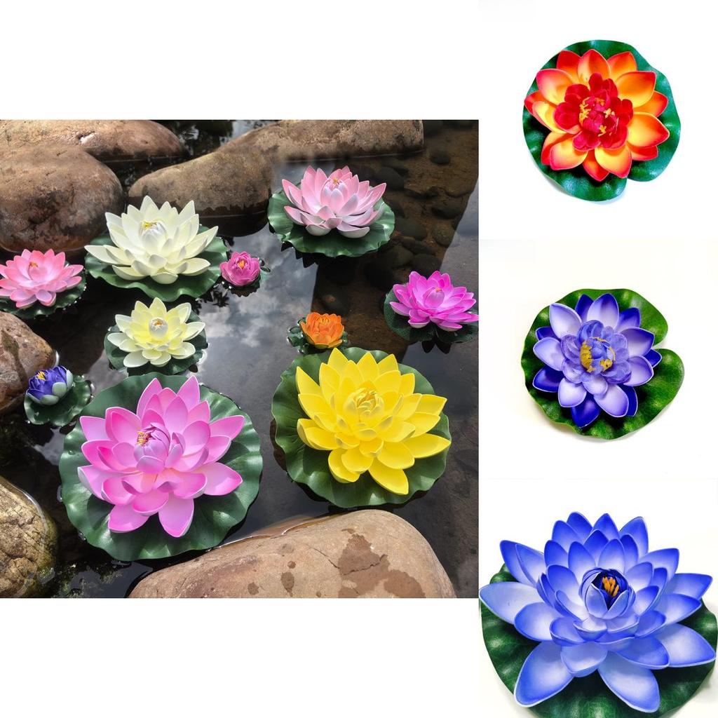 Water Garden Artificial Lotus Flower With Floating Design For Home Decor And Aquariums