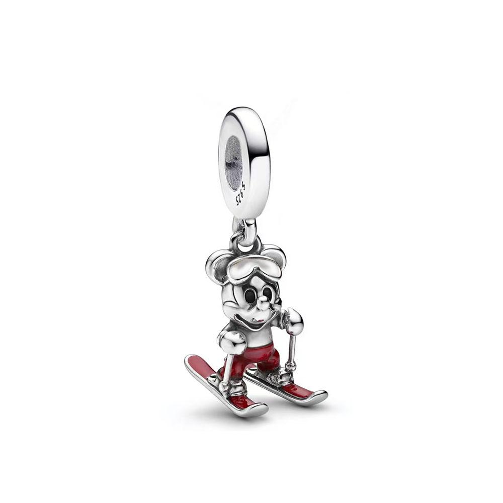 Fashionable 925 Silver Cartoon Beads Compatible with European Bracelet Koala Rabbit Mouse Princess Anime Beads DIY Jewelry Gift