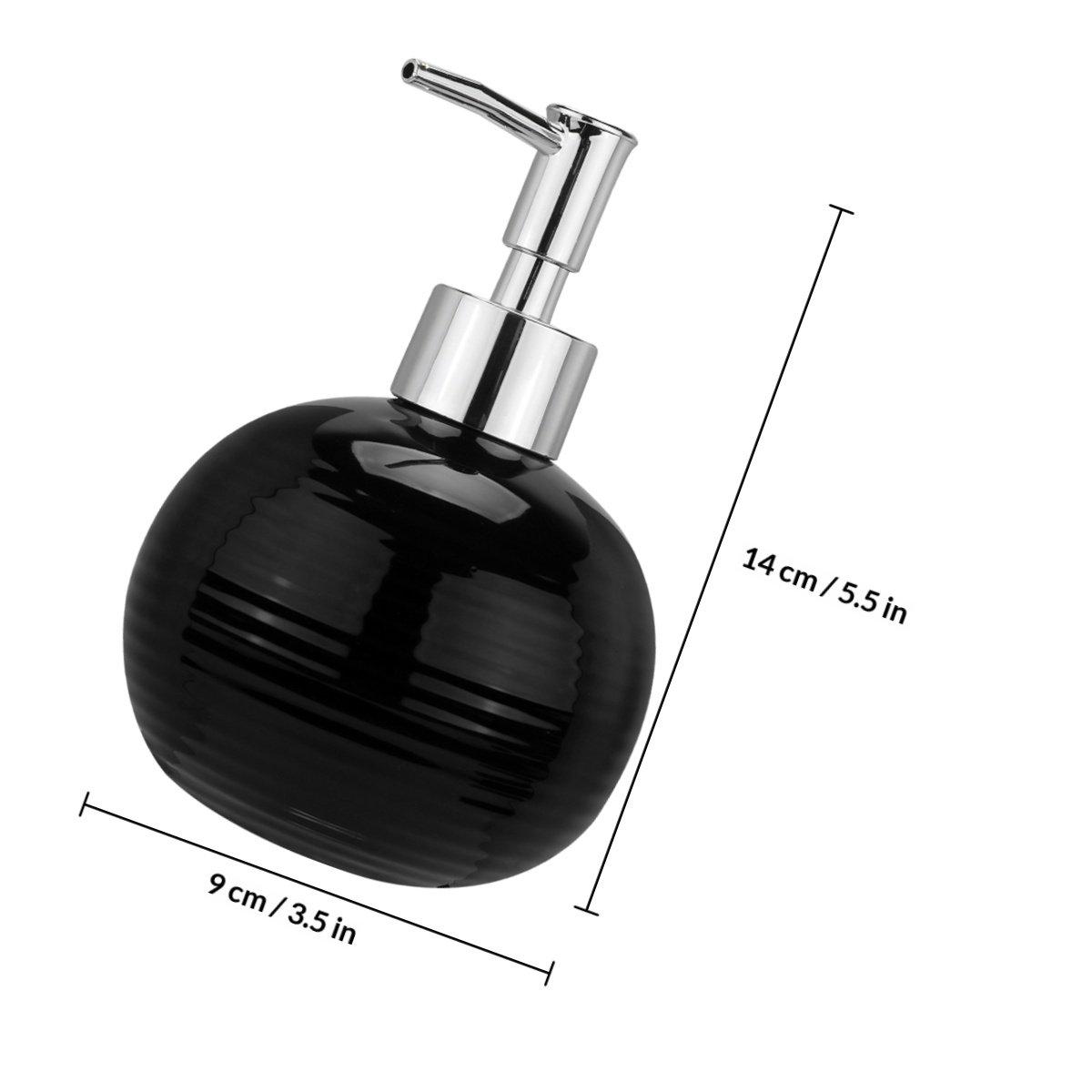 1Pcs Ceramic Lotion Pump Dispenser Bottle Travel Size Portable Refillable Squeeze Bottle for Makeup Skincare Unisex Porcelain чёрный