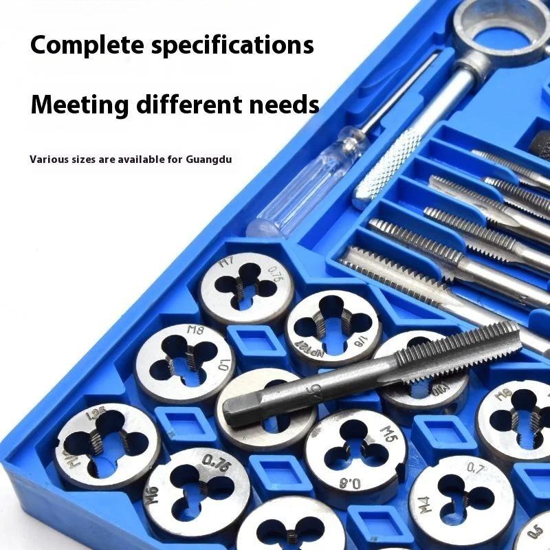 Tap and Die Set M3 To M12 12/20PCS Hand Thread Repair Tool Kit with Straight Taper Taps for Precise Thread Cutting