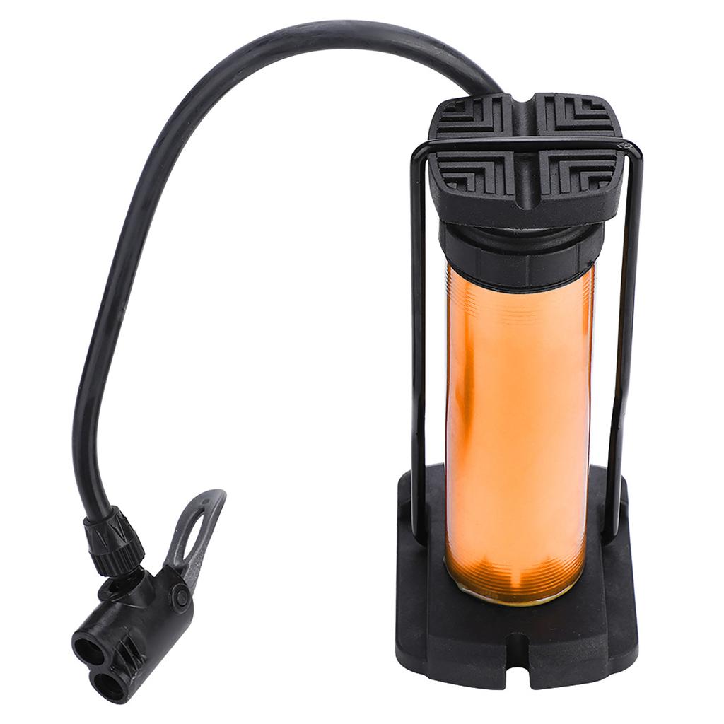 Bike Pump Portable Motorcycle Foot Pumps Aluminum Alloy (Black)