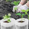 100pcs Biodegradable Nonwoven Nursery Bags Seedling Grow Pots Eco-Friendly Breathable Plant Bags for Garden Greenhouse Transplanting