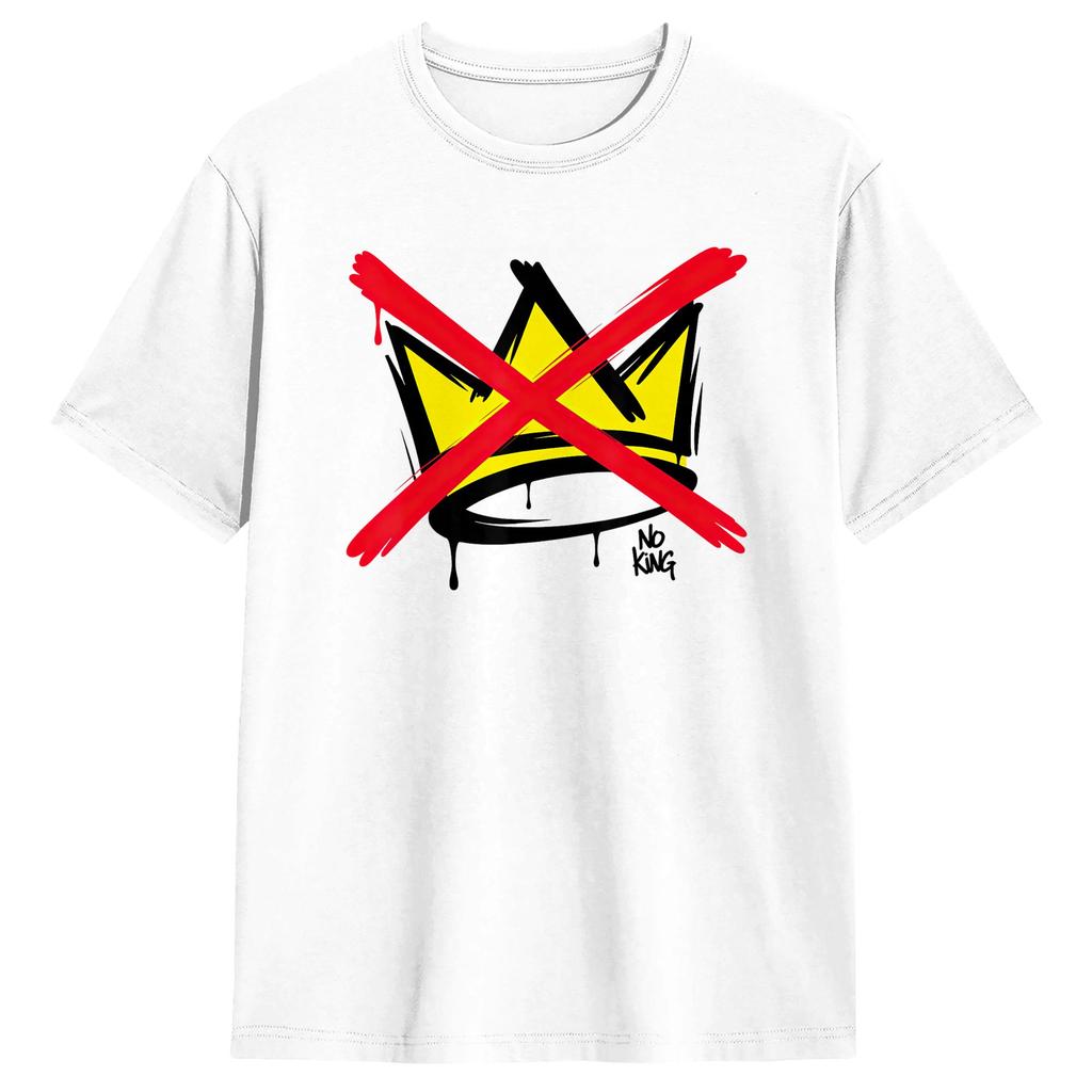 Humor No King Anti Monarchy TShirt for Unisexs Clothing Womens Clothing Cotton T Shirt Gift Idea 2026 Summer New T Shirt
